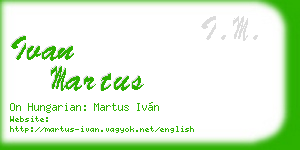 ivan martus business card